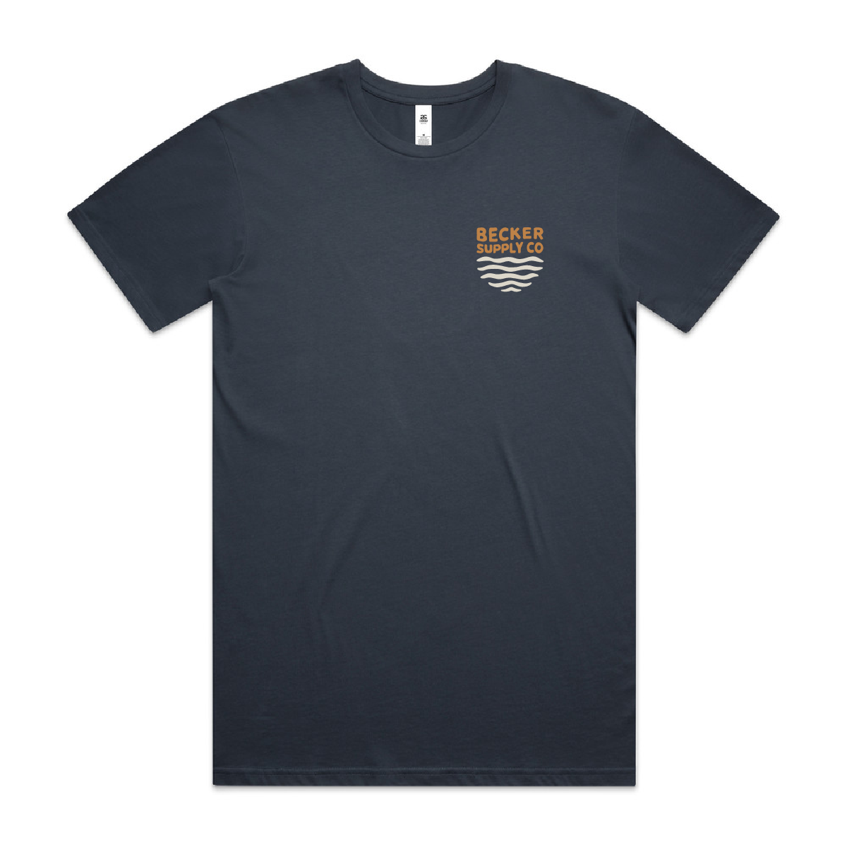 Wave & Sun Tee - Petrol Blue