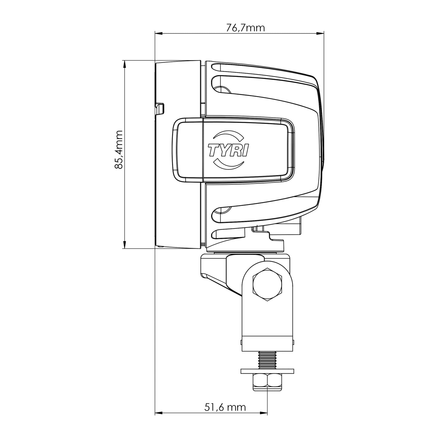 TYRI D8 1400 eLumen, 12-24V