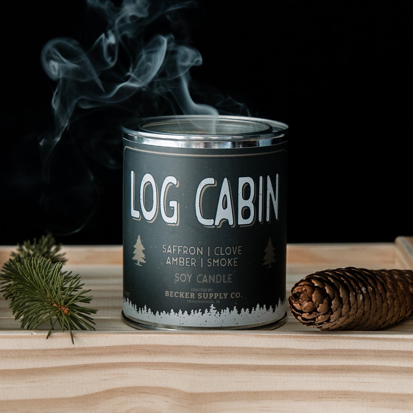 Log Cabin Candle