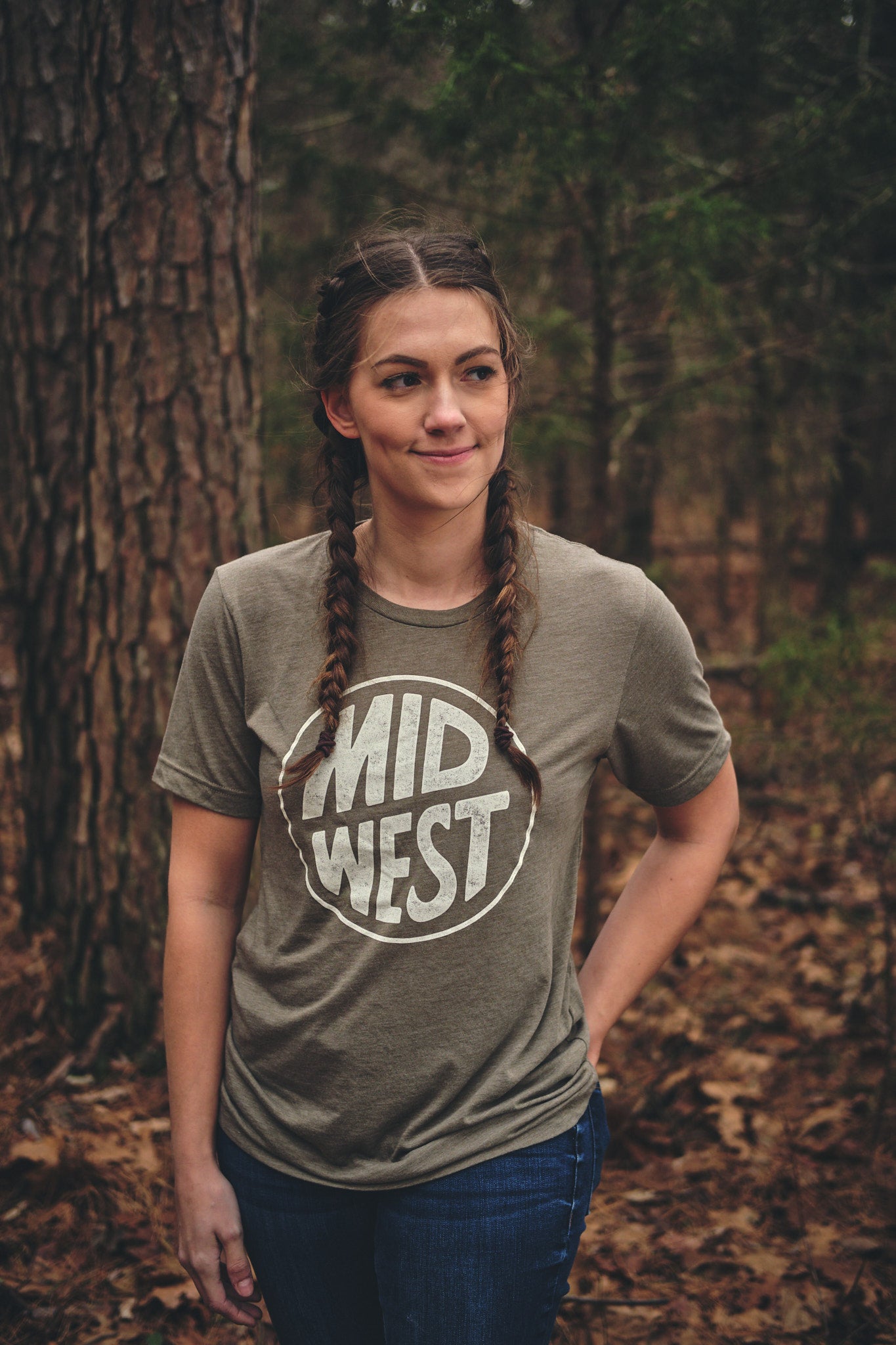 Midwest Olive Tee