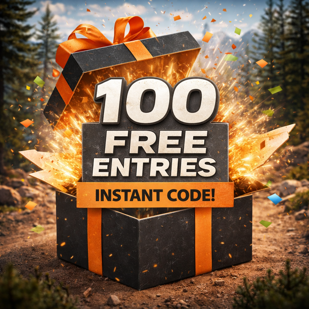 100 ENTRIES WITH ANY PRODUCT PURCHASED USING CODE 100free