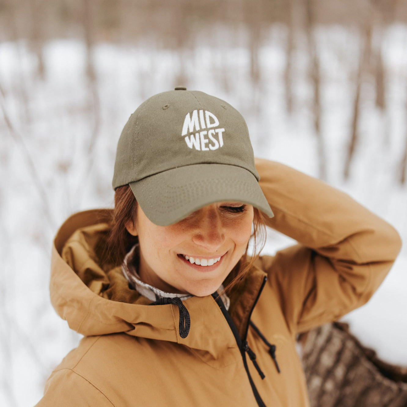 Midwest Dad Cap - Army Green